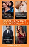 Modern Romance November 2021 Books 5-8: Reclaimed for His Royal Bed / Crowned for His Christmas Baby / The Billionaire without Rules / A Contract for His Runaway Bride - Maya Blake ; Maisey Yates ; Lucy King ; Melanie Milburne - 9780008924737