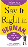 Say It Right In German - EPLS - 9780071469227