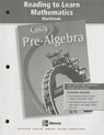 Pre-Algebra Reading to Learn Mathematics Workbook - McGraw Hill - 9780078610592