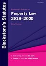 Blackstone's Statutes on Property Law 2019-2020 - MERYL (LECTURER IN LAW,  Institute of Law, Jersey) Thomas - 9780198838760