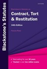 Blackstone's Statutes on Contract, Tort & Restitution - Francis (Senior Research Fellow Rose - 9780198890799