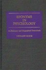 Eponyms in Psychology - Leonard Zusne - 9780313257506