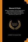 Manual of Style - University Of Chicago Press - 9780353481244