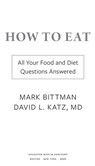 How to Eat - Mark Bittman ; David Katz - 9780358129493