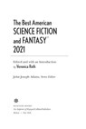 The Best American Science Fiction And Fantasy 2021 - John Joseph Adams ; Veronica Roth - 9780358470076