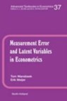 Measurement Error and Latent Variables in Econometrics - T. WANSBEEK ; E. (RIJKSUNIVERSITEIT GRONINGEN,  The Netherlands) Meijer - 9780444881007