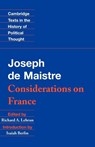 Maistre: Considerations on France - Joseph de Maistre - 9780521466288