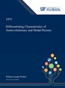 Differentiating Characteristics of Autoevolutionary and Modal Persons - William Weikel - 9780530019130