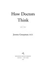How Doctors Think - Jerome Groopman - 9780547348636