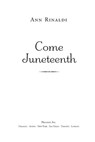 Come Juneteenth - Ann Rinaldi - 9780547351704