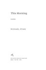 This Morning - Michael Ryan - 9780547684604