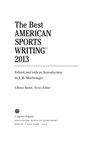 The Best American Sports Writing 2013 - Glenn Stout - 9780547884578