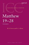 Matthew 19-28 - W. D. Davies ; Jr. Allison - 9780567083753