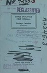 Simple Sabotage Field Manual - Office Of Strategic Services - 9780645620962