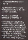 The Politics of Public Space - Tom Muratore - 9780648770244