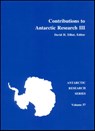 Contributions to Antarctic Research III - ELLIOT,  David H. - 9780875908250