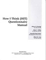 HIT-How I Think Questionnaire, Questionnaire Manual - John C. Gibbs ; Alvaro Q. Barriga ; Granville Bud Potter - 9780878224593
