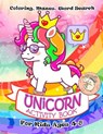 Unicorn Activity Book for Kids Ages 4-8: A Fun Kid Workbook Game For Learning, Coloring, Mazes, Word Search and More! - Rabbit Moon - 9781082167997