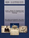 Evans V. Abney U.S. Supreme Court Transcript of Record with Supporting Pleadings - William H Alexander ; Additional Contributors - 9781270592594