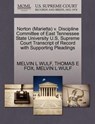 Norton (Marietta) V. Discipline Committee of East Tennessee State University U.S. Supreme Court Transcript of Record with Supporting Pleadings - Melvin L Wulf ; Thomas E Fox - 9781270598411