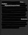 Redaction - Reginald Dwayne Betts ; Titus Kaphar - 9781324006824