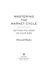 Mastering The Market Cycle - Howard Marks - 9781328480569