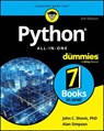 Python All-in-One For Dummies - John C. Shovic ; Alan Simpson - 9781394236169