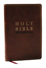 NKJV Super Giant Print New Testament, Brown Leathersoft, Red Letter, Comfort Print (Thumb Indexed) - Thomas Nelson - 9781400353194