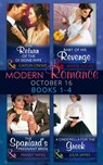 Modern Romance October 2016 Books 1-4: The Return of the Di Sione Wife / Baby of His Revenge / The Spaniard's Pregnant Bride / A Cinderella for the Greek - Caitlin Crews ; Jennie Lucas ; Maisey Yates ; Julia James - 9781474059015