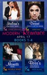 Modern Romance April 2017 Books 1-4: The Italian's One-Night Baby / The Desert King's Captive Bride / Once a Moretti Wife / The Boss's Nine-Month Negotiation - Lynne Graham ; Annie West ; Michelle Smart ; Maya Blake - 9781474068604