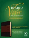 Biblia de Estudio del Diario Vivir Ntv, Letra Grande (Sentipiel, Café/Café Claro, Letra Roja) - Tyndale Bible - 9781496455758