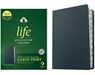 NLT Life Application Study Bible, Third Edition, Large Print (Genuine Leather, Navy Blue, Indexed, Red Letter) - New Living Translation - 9781496483133