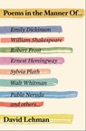 Poems in the Manner Of - David Lehman - 9781501137419