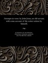 Attempts in Verse - Former Professor of Poetry John (Oxford University) Jones - 9781535800853