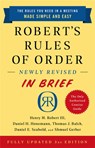 Robert's Rules of Order Newly Revised In Brief, 3rd edition - Henry Robert Robert ; Daniel Honemann ; Thomas Balch ; Daniel Seabold - 9781541797703