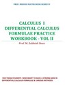 Differential calculus formulae practice workbook: Calculus I - Subbiahdoss M - 9781545496404
