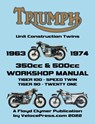 TRIUMPH 350cc & 500cc UNIT CONSTRUCTION TWINS 1963-1974 WORKSHOP MANUAL - Floyd Clymer - 9781588502674