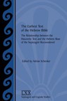 The Earliest Text of the Hebrew Bible - Adrian Schenker - 9781589830813