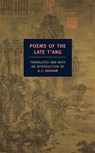 Poems Of The Late T'ang - A. C. Graham - 9781590172575
