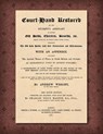 Court-Hand Restored [1879] - Andrew Wright - 9781616196899