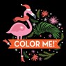 Color Me! Christmas (Flamingo Cover) - Keepsake Coloring Books Compact Edition: Festive Holiday & Winter Designs with Quotes 7x7 Inches Stocking Stuff - New Seasons - 9781639389025
