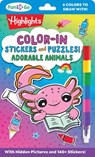 Color-In Stickers and Puzzles! Adorable Animals - Highlights - 9781639622894
