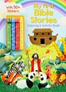 My First Bible Stories Coloring & Activity Book with 4 Crayons and 50+ Stickers - Editors of Silver Dolphin Books - 9781667211770