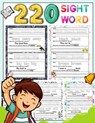 220 Sight Word: High-frequency sight word worksheets 5 Level for Pre-primer Primer First Second and Third or Preschoolers to 3rd Grade - Shacha Fourman - 9781731257697
