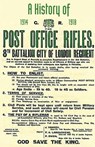 History of the Post Office Rifles, 8th Battalion City of London Regiment 1914 to 1918 - One of the Battalion Commanders - 9781783311392