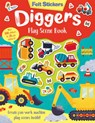 Felt Stickers Diggers Play Scene Book - Kit Elliot - 9781789585162