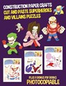 Construction Paper Crafts (Cut and Paste Superheroes and Villains Puzzles) - RIDGEWAY,  Nicola ; Manning, James - 9781800271166
