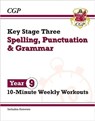 KS3 Year 9 Spelling, Punctuation and Grammar 10-Minute Weekly Workouts - CGP Books - 9781837740574