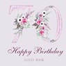 Happy 70th birthday guest book (hardback) - Lulu And Bell - 9781839903359