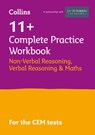 11+ Verbal Reasoning, Non-Verbal Reasoning & Maths Complete Practice Workbook - Collins 11+ ; The 11 Plus Tutoring Academy ; Philip McMahon - 9781844198443